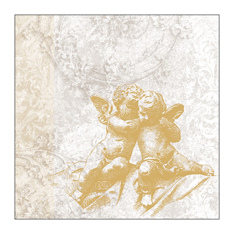 1 Pakje papieren lunch servetten - Classic angels gold - Ambiente - Kerst 1 Pakje papieren lunch servetten - Classic angels gold - Ambiente - Kerst