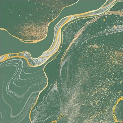 1 Pakje papieren lunch servetten - Marble sage - Ambiente