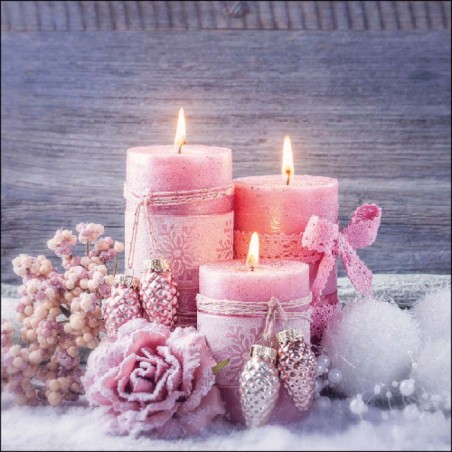 papieren lunch servetten - Romantic candles - Ambiente