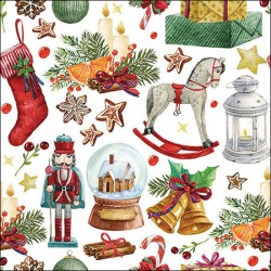 papieren lunch servetten - Vintage ornaments - Ambiente - Kerst