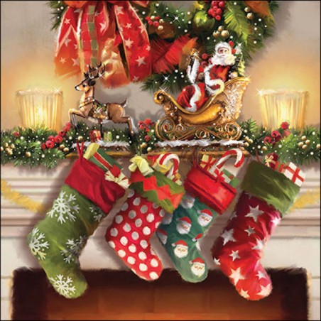 paper lunch napkins - Hanging stockings - Ambiente - Christmas