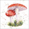 paper lunch napkins - Painted fly agaric - Ambiente - Autumn
