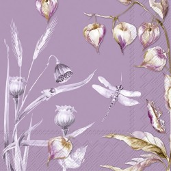 papieren lunch servetten - Nodin Violet - IHR