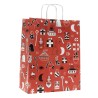 5 Wrapping bags - Sinterklaas - Red - Black - A4