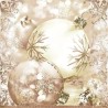 Paper lunch napkins - Christmas -Glass balls beige - Maki