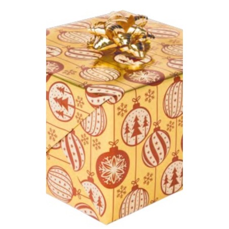 Wrapping paper - Christmas - Gold - Bauble - 70cm wide