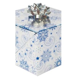 Wrapping paper - Christmas - Blue - White - 70cm wide