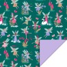 Cadeaupapier - Fairy Tale Jade Blue - Lilac - 70cm - House of products - Elfjes -- Bloemen