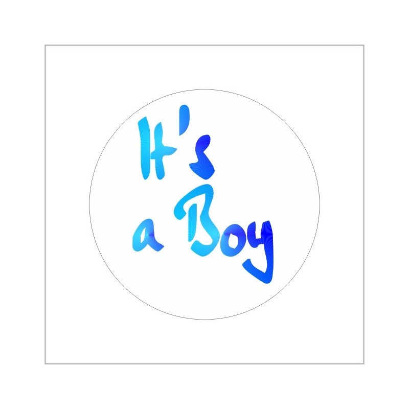 Geboorte - Jongen - Blauw - It's a boy - Sluitsticker - Sticker
