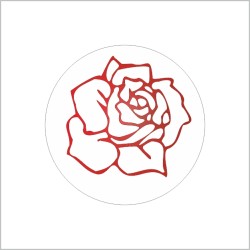 Flower - Rose - Closing sticker - Sticker