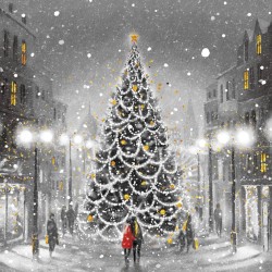 1 Pack Paper Lunch Napkins - La Fete de Noel - PPD - Christmas - Tree