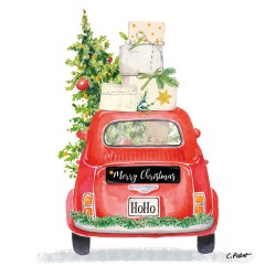 Paper Lunch Napkins - Christmas Taxi - PPD - Christmas - Taxi - Tree