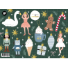 1 vel cadeau stickers - Kerst Notenkraker