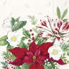 papieren lunch servetten - Christmas florals - IHR - Kerst - Bloemen