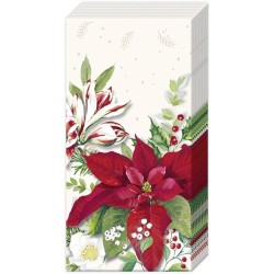 1 Pack Paper handkerchiefs - Christmas florals - IHR - x-mas - christmas - Flowers