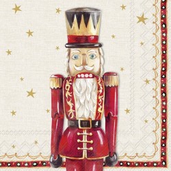 1 Pakje papieren lunch servetten - Nutcracker figure - IHR - Kerst