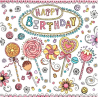 1 Pack paper lunch napkins - Happy birthday - Daisy
