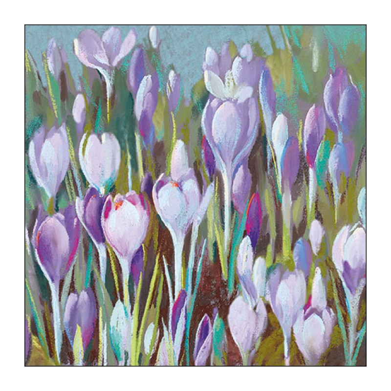 Ambiente - paper lunch napkins - Crocus - Spring - Flowers Ambiente - paper lunch napkins - Crocus - Spring - Flowers