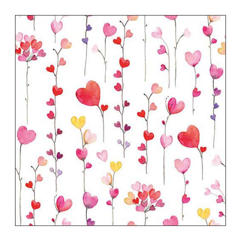 1 pack paper lunch napkins - Hearts garlands - Ambiente 1 pack paper lunch napkins - Hearts garlands - Ambiente