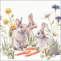 papieren lunch servetten - Carrot treats - Pasen - Haas - Hazen - Ambiente