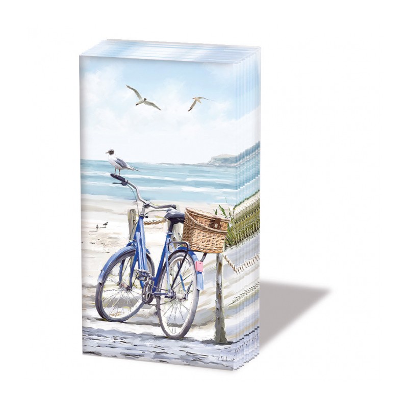 1 Pakje papieren zakdoeken - Bike at the beach - Ambiente 1 Pakje papieren zakdoeken - Bike at the beach - Ambiente