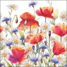 Ambiente - papieren lunch servetten - Poppies and cornflowers - Bloemen - Klaproos