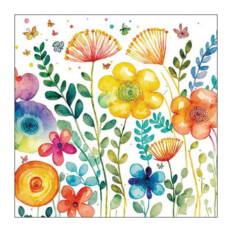 1 pack paper lunch napkins - Vibrant spring white - Ambiente