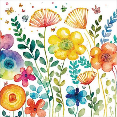 1 pack paper lunch napkins - Vibrant spring white - Ambiente