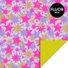 HOP - Cadeaupapier 70 cm - Big Stars Gold Lilac/Fluor Pink