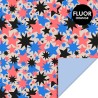 HOP - Wrapping Paper 70 cm - Big Stars Blue/Fluor Orange - Blue