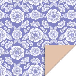 Wrapping Paper - Flowers Violet - Nude - 70cm wide - House of Products - Geschenkenlaantje.nl