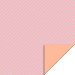 2 rolls Wrapping Paper - Stripes Blush Pink - Peach - 30cm wide