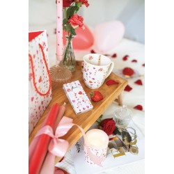 1 Pakje papieren lunch servetten - Hearts garlands - Ambiente
