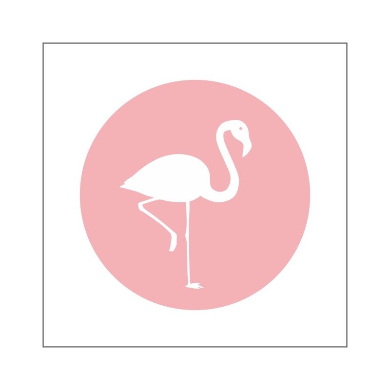 Etiket - Sticker - Flamingo - Full color - 20 stickers Etiket - Sticker - Flamingo - Full color - 20 stickers
