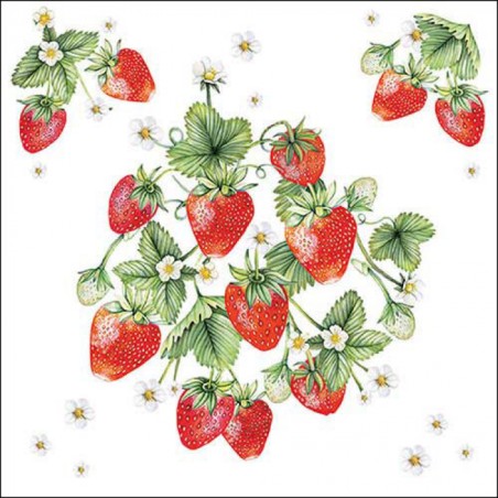 papieren lunch servetten - Bunch of strawberries - Ambiente - Aardbeien
