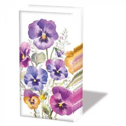 1 Pack paper handkerchiefs - Pansies - Ambiente