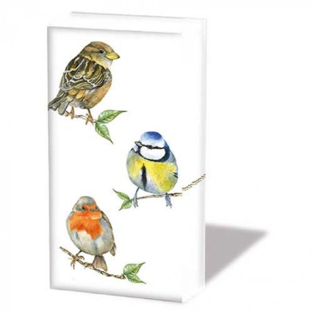 1 Pack paper handkerchiefs - Bird species white - Ambiente - Animals - Birds