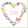 1 Pack  Paper lunch napkins - Blossom Love - Daisy - Heart - Flowers - Love