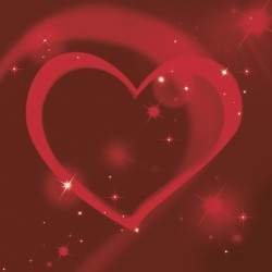 1 Pack paper lunch napkins - Red neon heart - Daisy - Heart - Valentine - Love