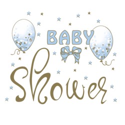 1 pack paper lunch napkins - Baby Shower Blue - Maki - Birth - Baby boy