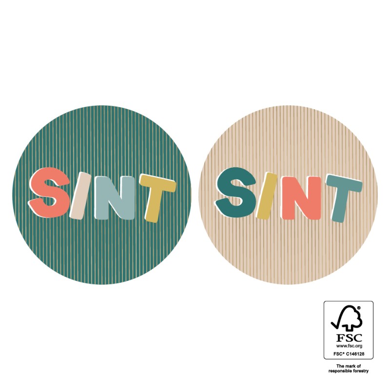 Stickers Duo - Sinterklaas - Sint Letters Goud -10 stickers
