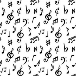 paper lunch napkins - Music notes - Ambiente - Music - Musical notes - Black - White