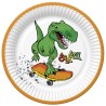 Papieren bordjes -  Crazy Dino - Kinderverjaardag - Daisy