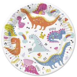 Paper plates - Funny Dinosaurs - Daisy