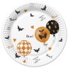 18 cm Papieren bordjes - Scary Halloween balloons - Daisy