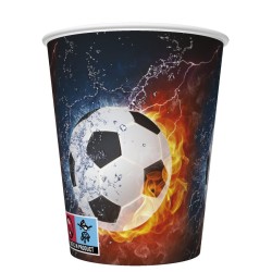 Papieren bekers - Football on Fire & Water - Daisy
