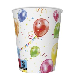 8 Papieren bekers - Balloons