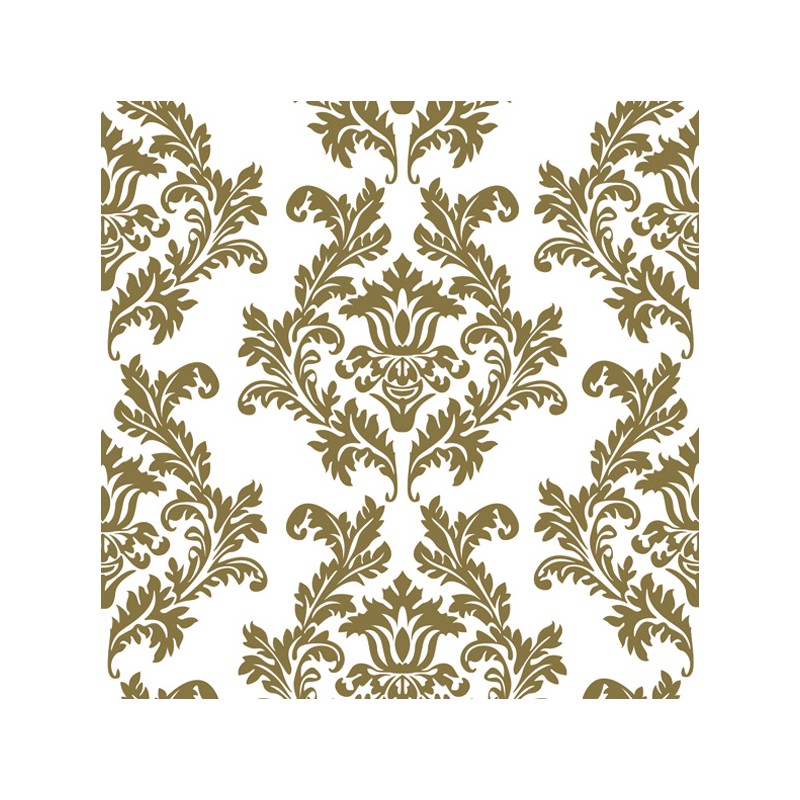 Maki - paper lunch napkins - White & gold Wallpaper