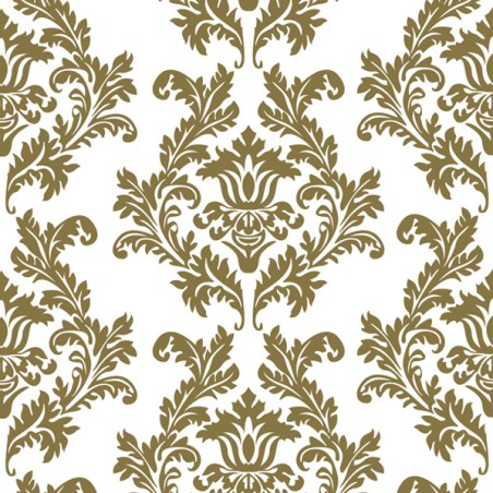 Maki - paper lunch napkins - White & gold Wallpaper