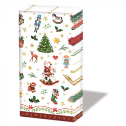 Paper Handkerchiefs - Ornaments All Over Red - Ambiente